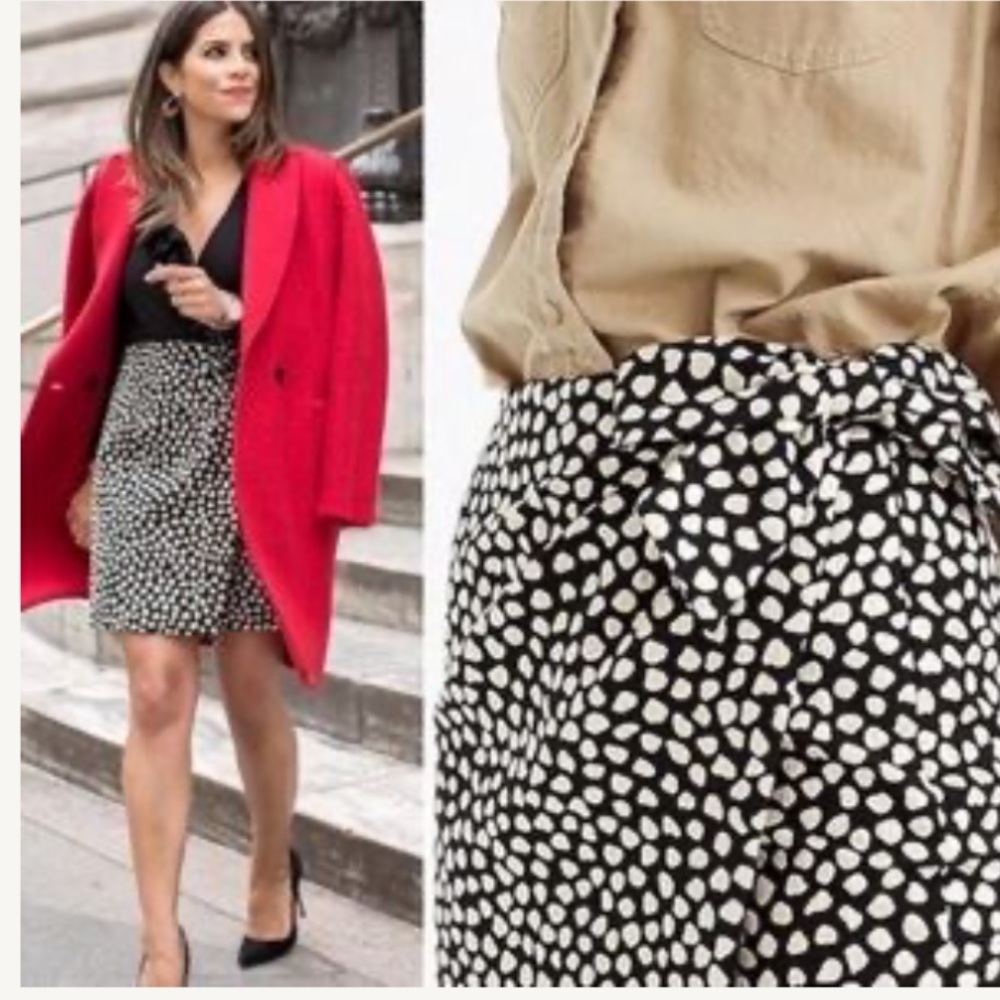 J Crew Metallic Pebble Print Skirt